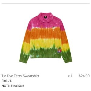 Colorful Tie Dye Terry Sweatshirt